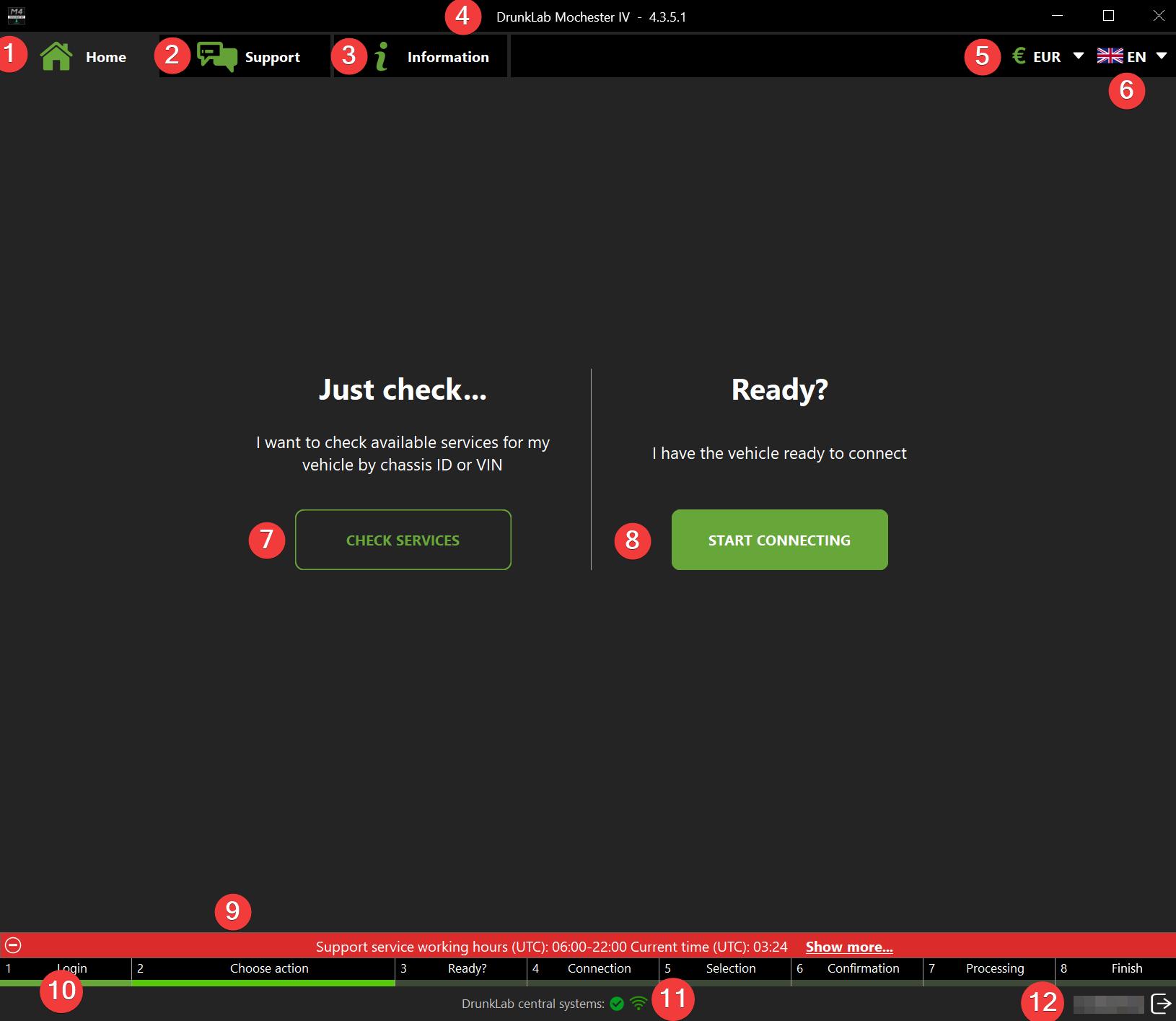 Main interface of the Mochester App