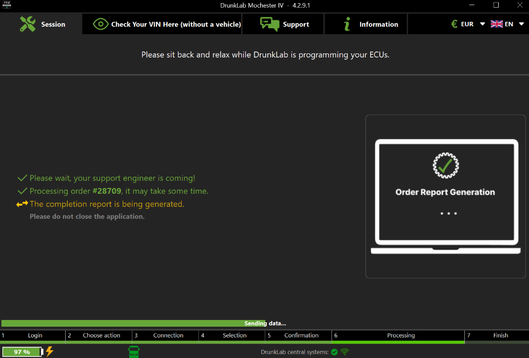 Completion step in the Mochester App