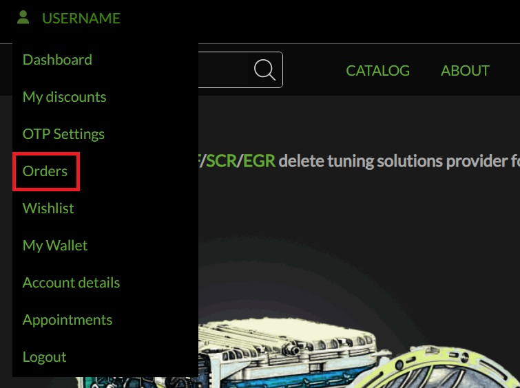 Finding orders on the DL.ge store platform